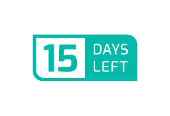 15 Days Left banner on white background, 15 Days Left to Go