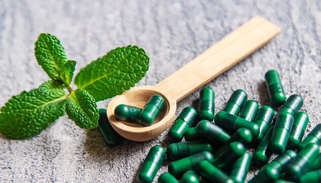 homeopathy Herbs.herbal sedatives .Selective focus.