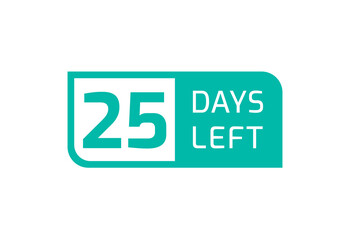 25 Days Left banner on white background, 25 Days Left to Go