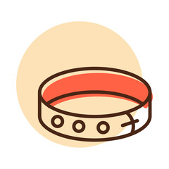 Pet collar vector icon. Pet animal sign