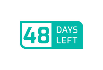 48 Days Left banner on white background, 48 Days Left to Go