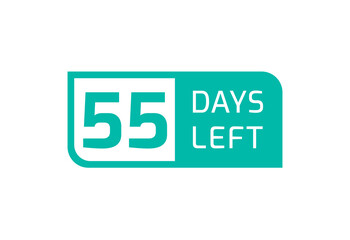 55 Days Left banner on white background, 55 Days Left to Go