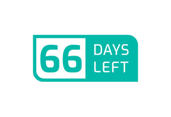 66 Days Left banner on white background, 66 Days Left to Go