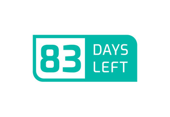 83 Days Left banner on white background, 83 Days Left to Go