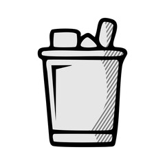 trash bin icon isolated on white background from office collection