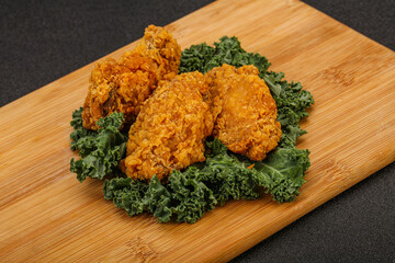 Hot fried crispy chicken wings