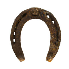 Old rusty horse Shoe insulated horseshoe