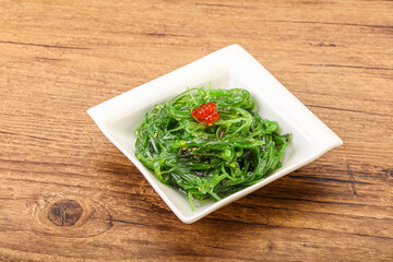 Asian traditional chukka salad in the bowl