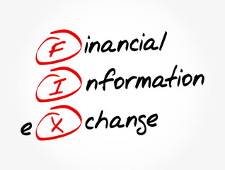 Fototapeta premium FIX - Financial Information eXchange acronym, business concept background