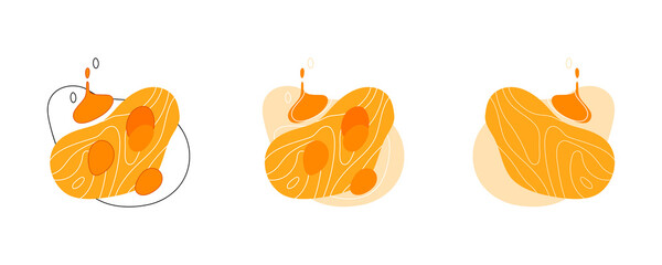 Modern abstract backgrounds elements set on white background vector illustration 