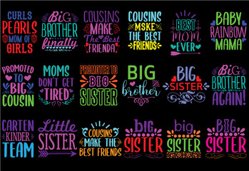 sister design SVG bundle Cut Files for Cutting Machines like Cricut and Silhouette	