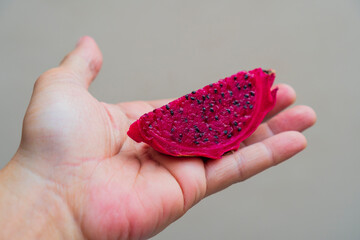 dragon fruit on hand