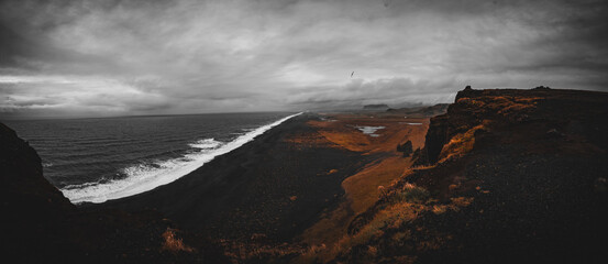 Fototapeta na wymiar Landscape of Iceland Black Beach