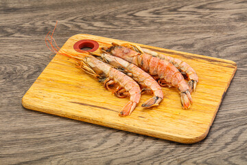 Tasty big Langoustine over the board