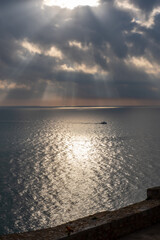 
Fishing bacchus working in the morning with the sea completely calm. November 24, 2020. Peñíscola Spain