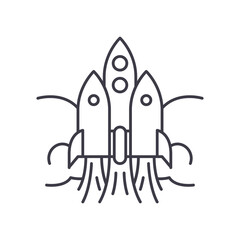 Financial strategy icon, linear isolated illustration, thin line vector, web design sign, outline concept symbol with editable stroke on white background.