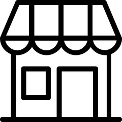 
Food Shop Flat Vector Icon
