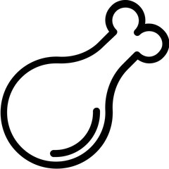 
Drumstick Flat Vector Icon
