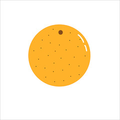 Ripe orange, vector flat illustration