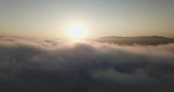 Flying in the clouds with a drone