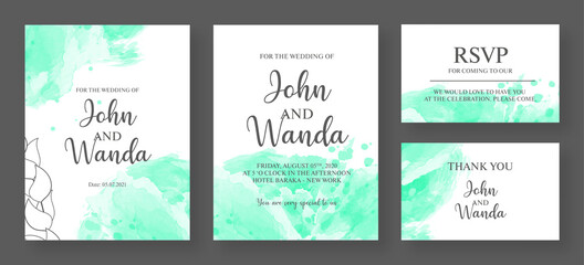 Fototapeta na wymiar Artistic wedding invitation card design.