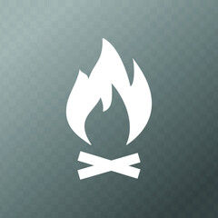 Vector image. Fire icon. Basic warning picture.