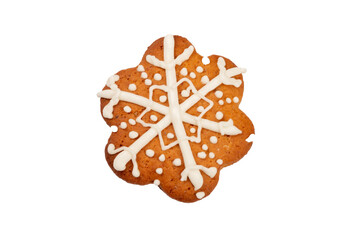 gingerbread cookie on white background