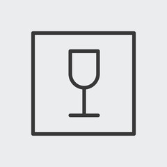 Fragile icon isolated on background. Logistic symbol modern, simple, vector, icon for website design, mobile app, ui. Vector Illustration