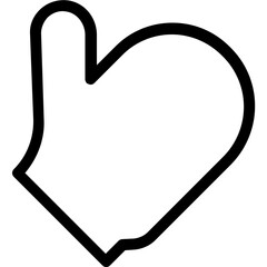 
Oven Mitt Flat Vector Icon
