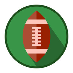 American football icon. Flat icon, vector illustration
