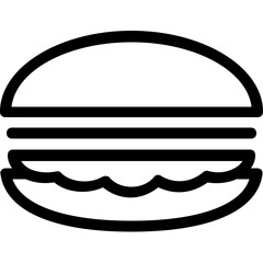 
Burger Flat Vector Icon
