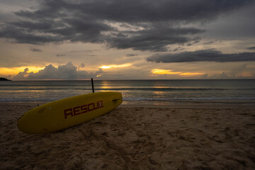 sunset scape at the beach