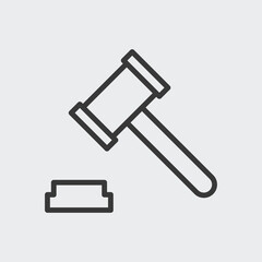 Auction icon isolated on background. Judge gavel symbol modern, simple, vector, icon for website design, mobile app, ui. Vector Illustration