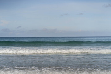 Fototapeta na wymiar Little wave background on the beach