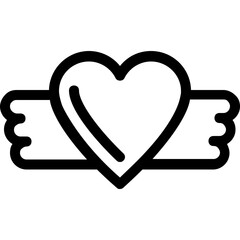 
Love Badge Vector Line Icon
