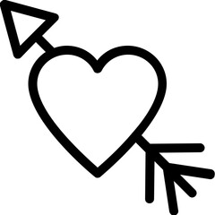 

Love Target Vector Line Icon
