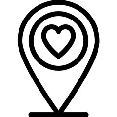 
Favorite Location Vector Line Icon
