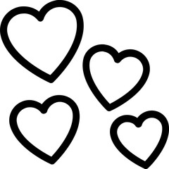 
Hearts Vector Line Icon
