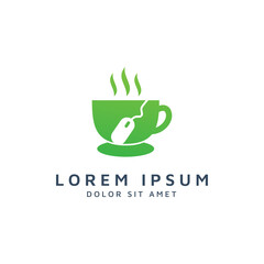 coffee and mouse negative space logo design