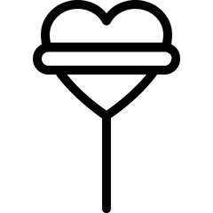 

Love Target Vector Line Icon
