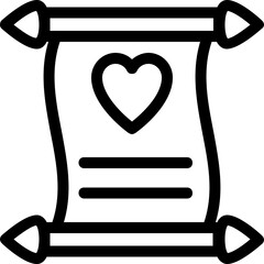 
Love Letter Vector Line Icon
