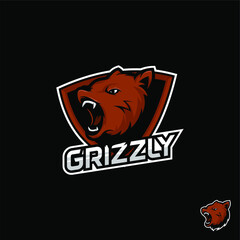 Logo team grizzly, logo esport, game, illustration or template