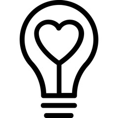 
Heart Bulb Vector Line Icon
 - obrazy, fototapety, plakaty