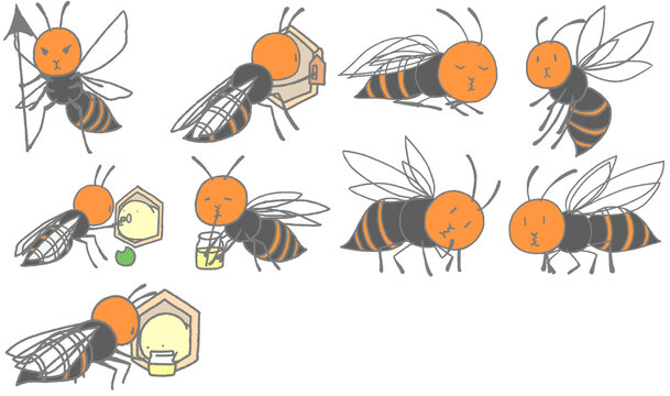スズメバチの生活9種まとめ（灰色）