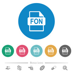 FON file format flat round icons