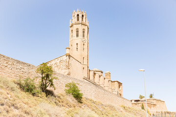 Fototapeta na wymiar the old Cathedral of St Mary of La Seu Vella in Lleida city, Catalonia, Spain