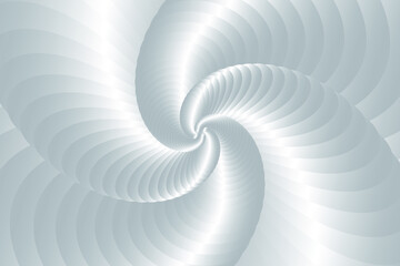 3d Silver shell swirl circle elegant form. Gold round abstract vortex hypnotic spiral background. Abstract Curved Spiral Background. Geometric swirl background. Golden spiral background.Vector EPS 10