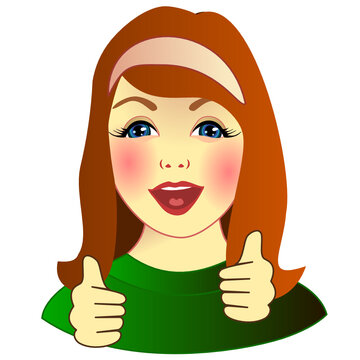Thumbs Up Girl Emoji Images Browse 8 Stock Photos Vectors And Video Adobe Stock