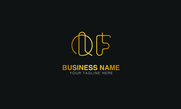 QF Q F initial based letter typography logo design vector 