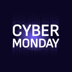 Cyber Monday banner template vector
